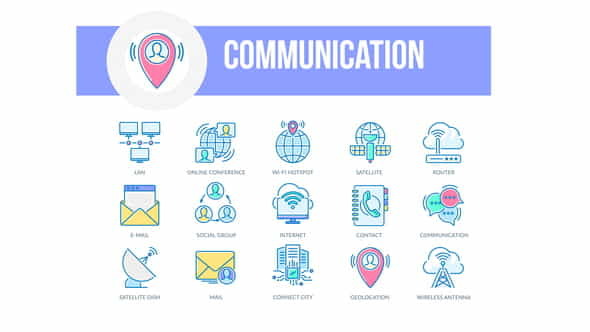 Communication - Filled Outline Animated - VideoHive 26929949