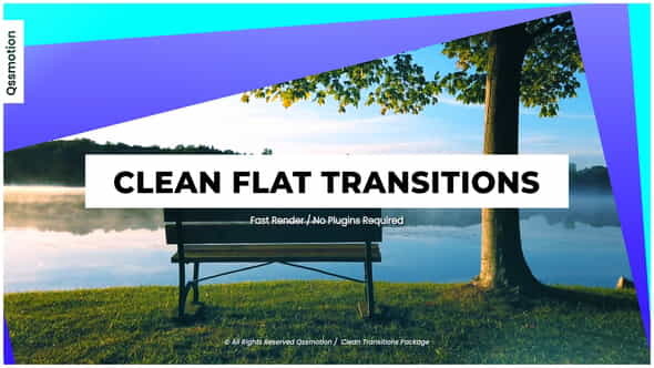 Clean Flat Transitions - VideoHive 33296185