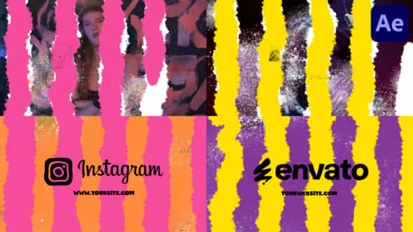 Torn Texture Logo Transitions After Effects - VideoHive 58983573