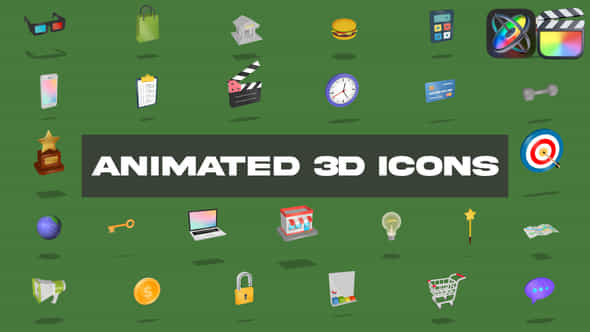 Animated 3D Icons - VideoHive 47251509