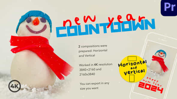 New Year Countdown Snowman Pr - VideoHive 49928323