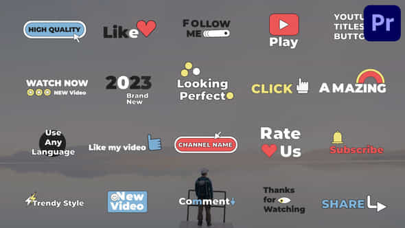 Youtube Titles Buttons - VideoHive 45549099