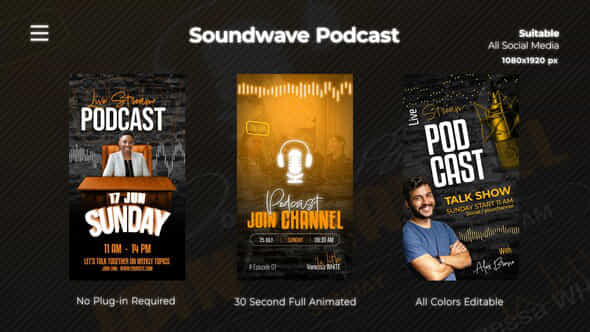 Soundwave Podcast Instagram Reels - VideoHive 51906032