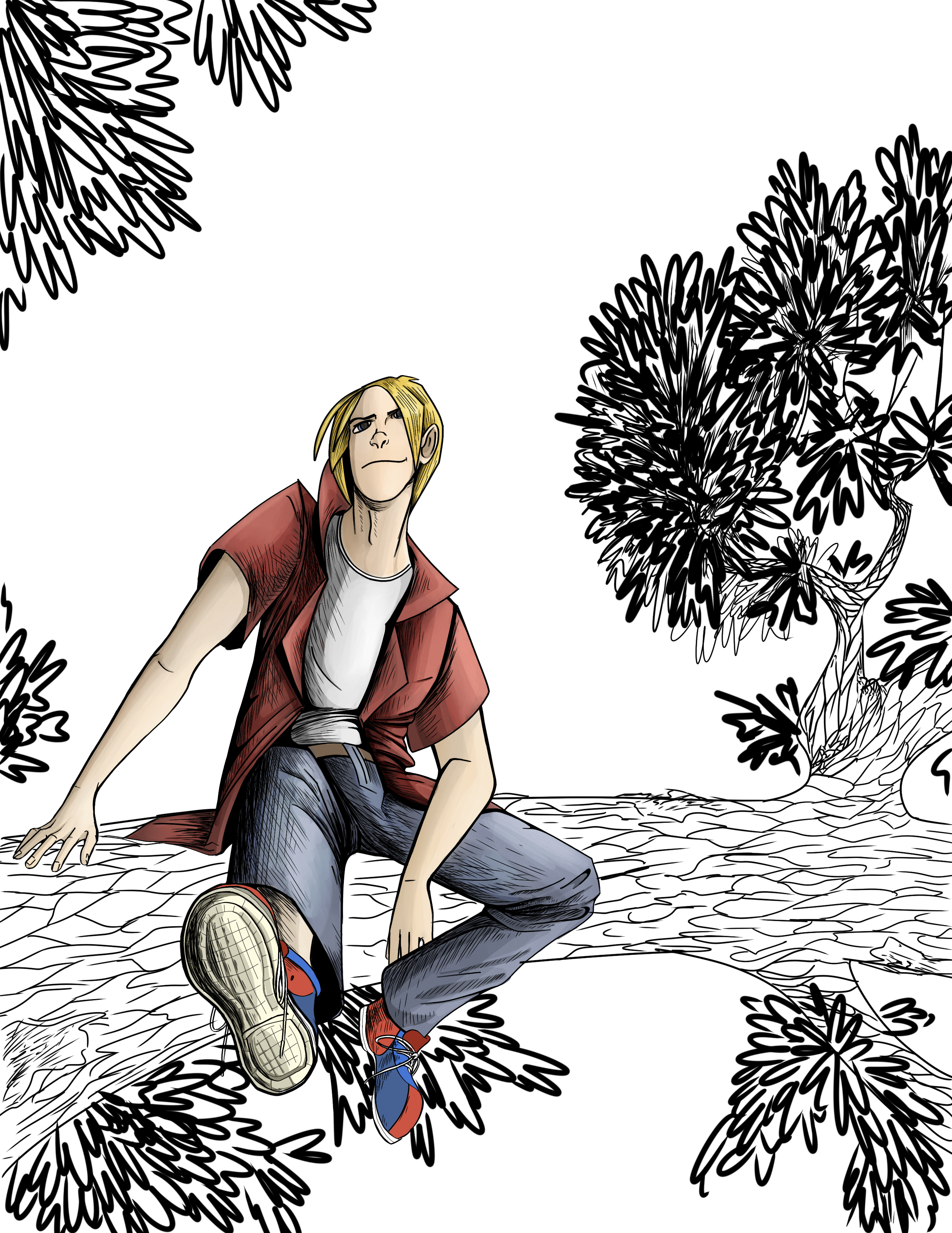 Boy in tree