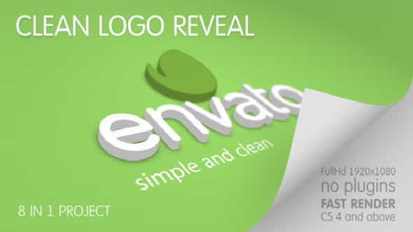 Clean Logo Reveal - VideoHive 8284098