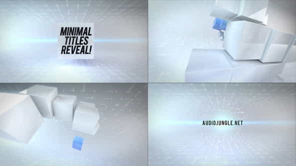 Clean Cubes Titles Reveal - VideoHive 27644001