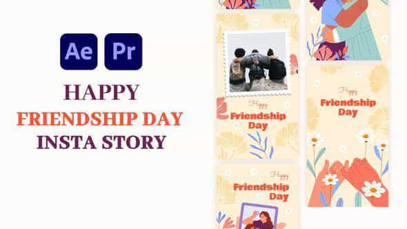 Happy Friendship Day Instagram Story - VideoHive 58575436