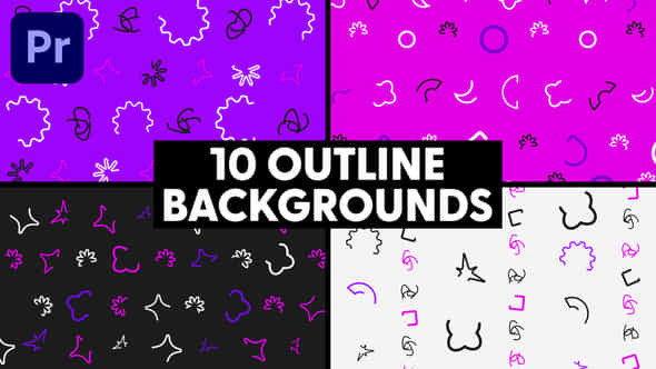 Geometric Lines Backgrounds - VideoHive 46358536