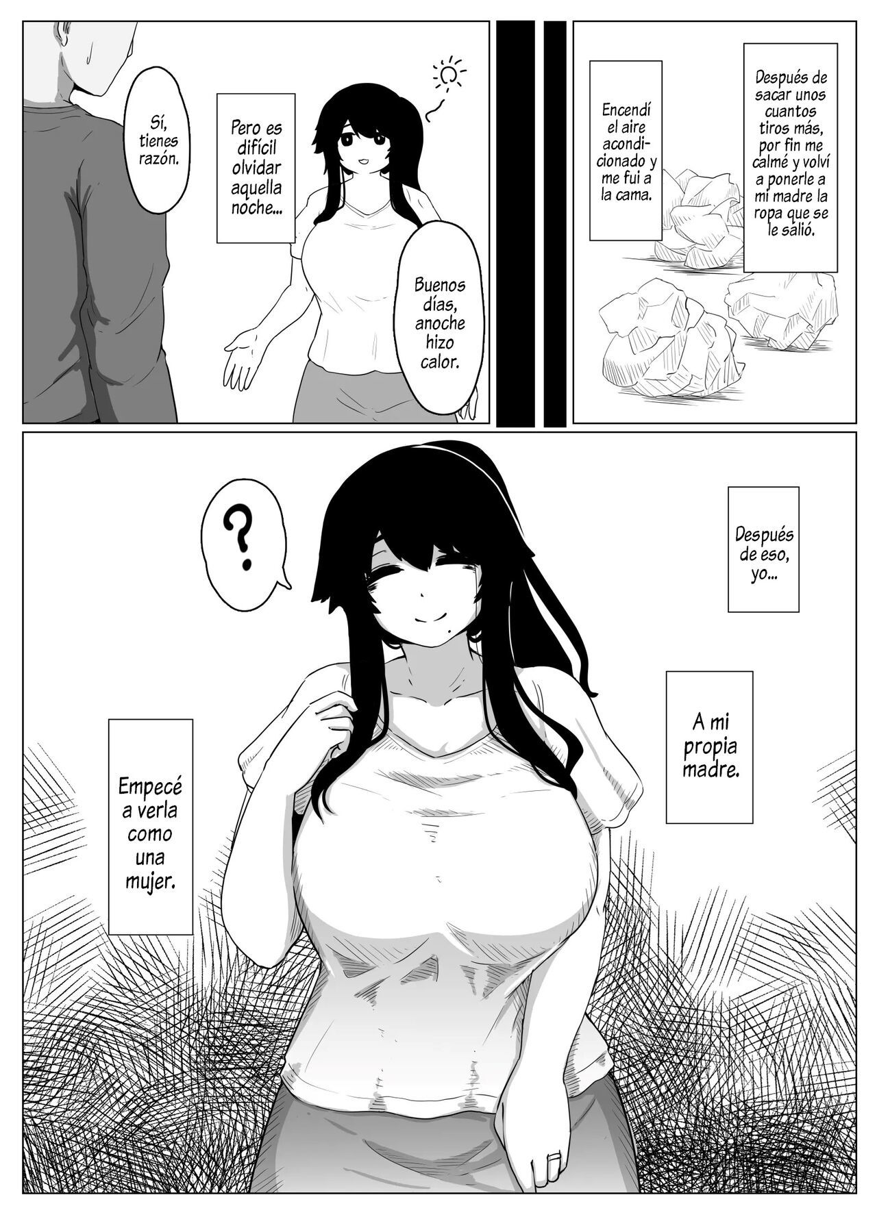 [hahayamoya (moya)] Oyasumi, Okaa-san I  Good Night, Mom I [Spanish]  [Al Chile no Sé Scan]