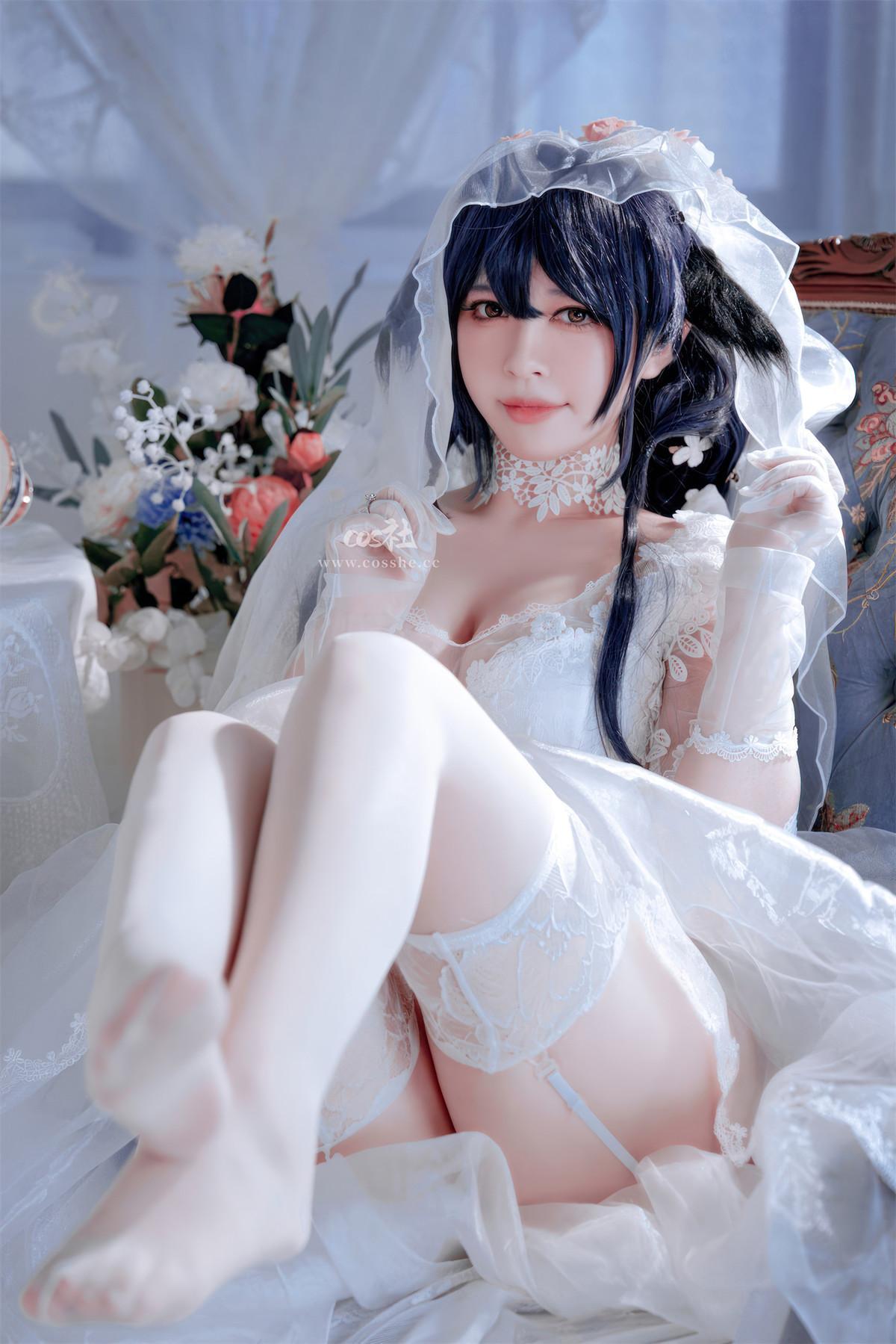 Cosplay 半半子Banbanko 碧蓝航线 吾妻花嫁(27)