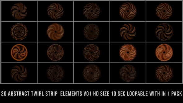 Twirl Strips Element Pack V01 - VideoHive 32286184
