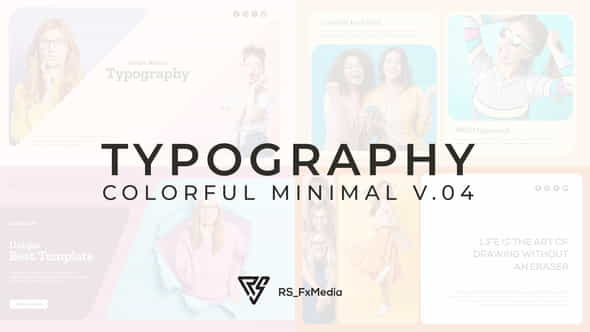 Typography Slide - Colorful Minimal - VideoHive 33107223
