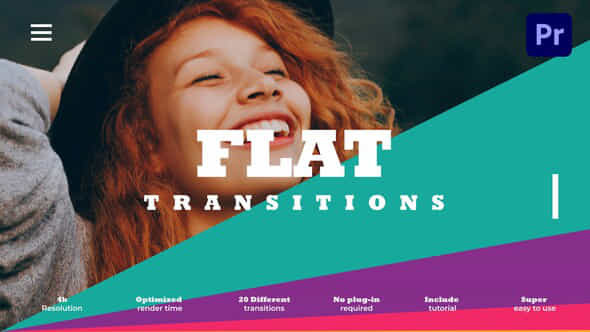 Flat Transitions - VideoHive 51003369