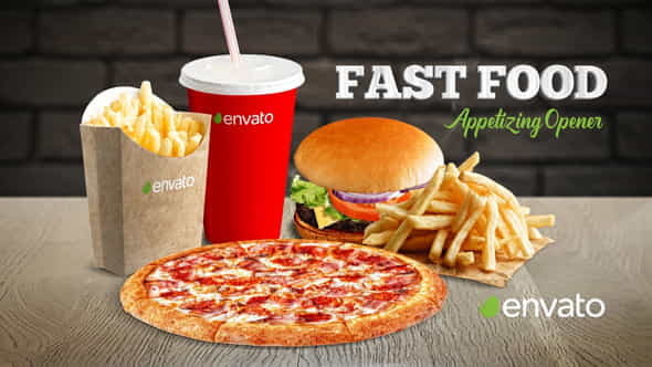 Fast Food Appetizing Opener - VideoHive 23128394