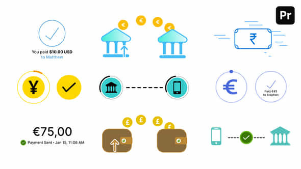 Money Transfer Digital Payment Pack - VideoHive 51186528