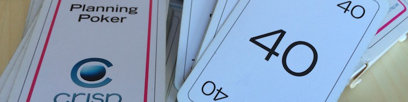 Cards used for Scrum poker.