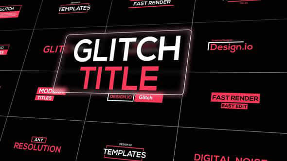 Beautiful Glitch Titles - VideoHive 39340152