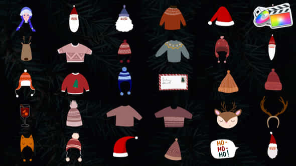 Christmas Hats And - VideoHive 42313549