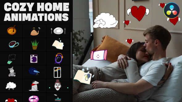 Cozy Home Stickers - VideoHive 36865174