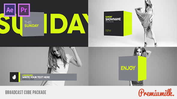 Broadcast Cube Package - VideoHive 9689632