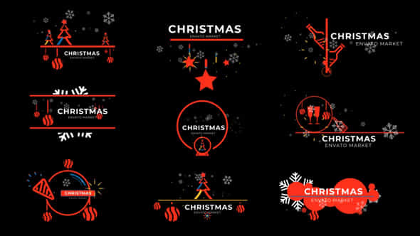 Christmas Icon Titles - VideoHive 35258807