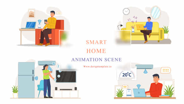 Smart HomeAnimation Scene - VideoHive 43067112