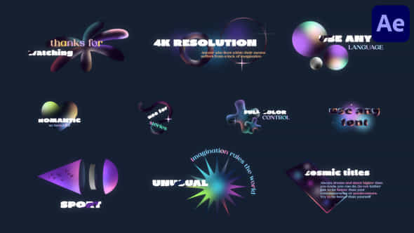 Cosmic Titles for - VideoHive 46329795