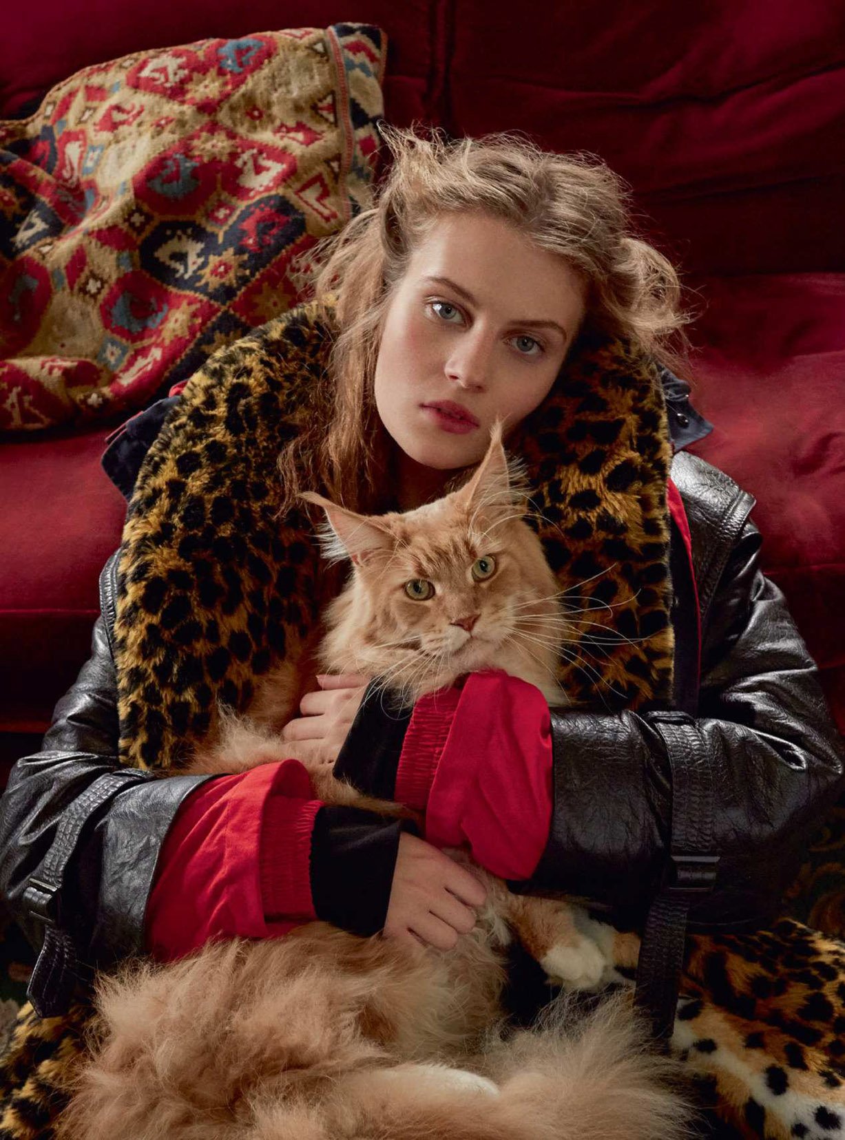 Девушка с кошками / CatWoman - Florence Kosky by Agata Pospieszynska - Harpers Bazaar UK september 2018