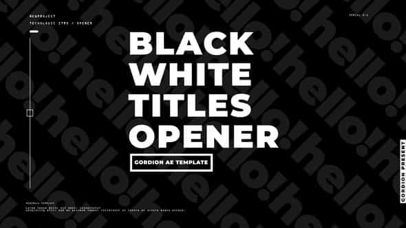 Black White Titles - VideoHive 35449701