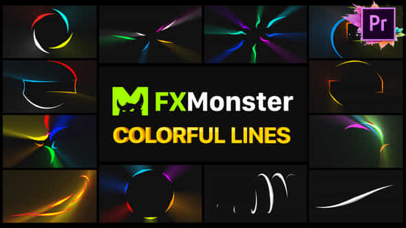 Colorful Flying Lines - VideoHive 29217087