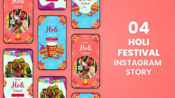 Indian Festival Holi Instagram Story - VideoHive 56783695