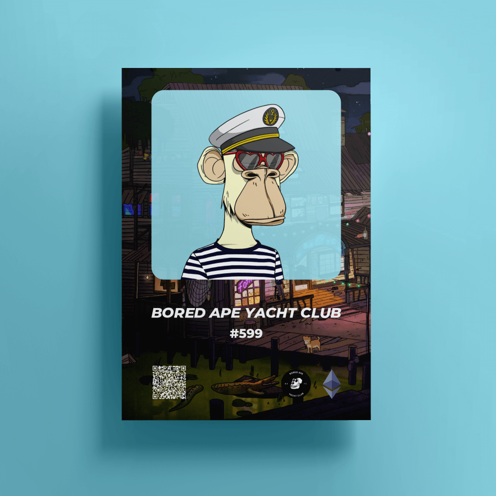 Bored Ape Yacht Club #599 NFT Poster | NFT Posters