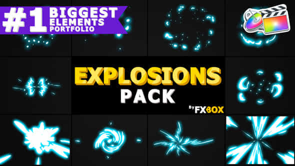 2D Explosion Elements - VideoHive 25579495