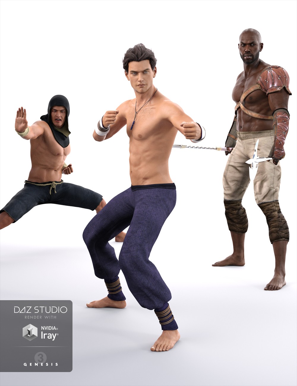 First Warrior Poses for Genesis 3 Male(s)