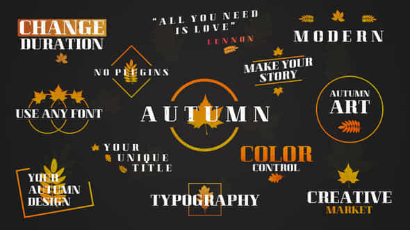 Autumn Leaves Titles - VideoHive 48107402