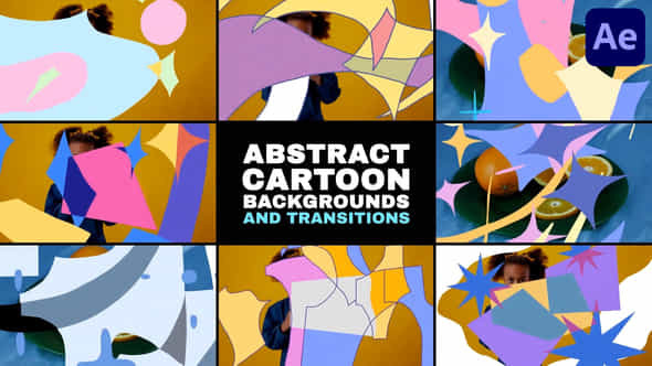 Abstract Cartoon Transitions After Effects - VideoHive 54669298