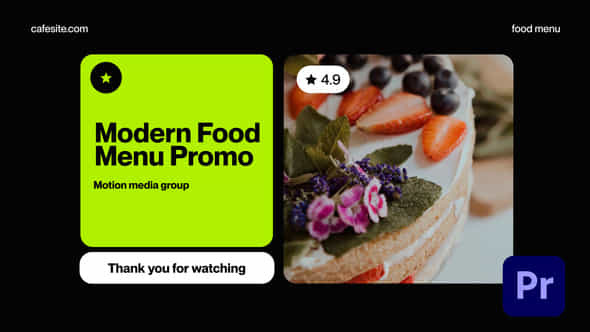 Modern Food Menu - VideoHive 34961379