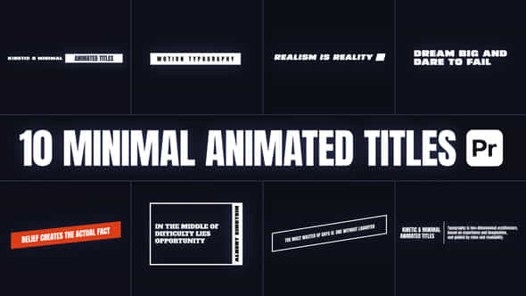 Minimal Animated Titles - VideoHive 47355609