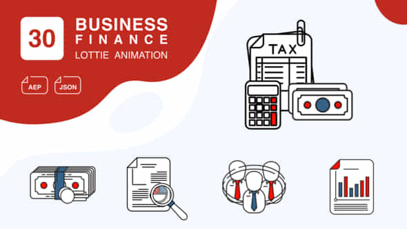 Business Finance Animated Icons After Effects - VideoHive 48886498