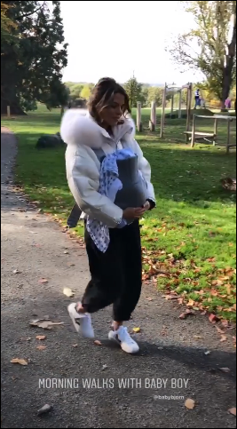 Chloe Lewis Takes A Morning Walk in Essex With Her Son - Celebrity Babies Covered