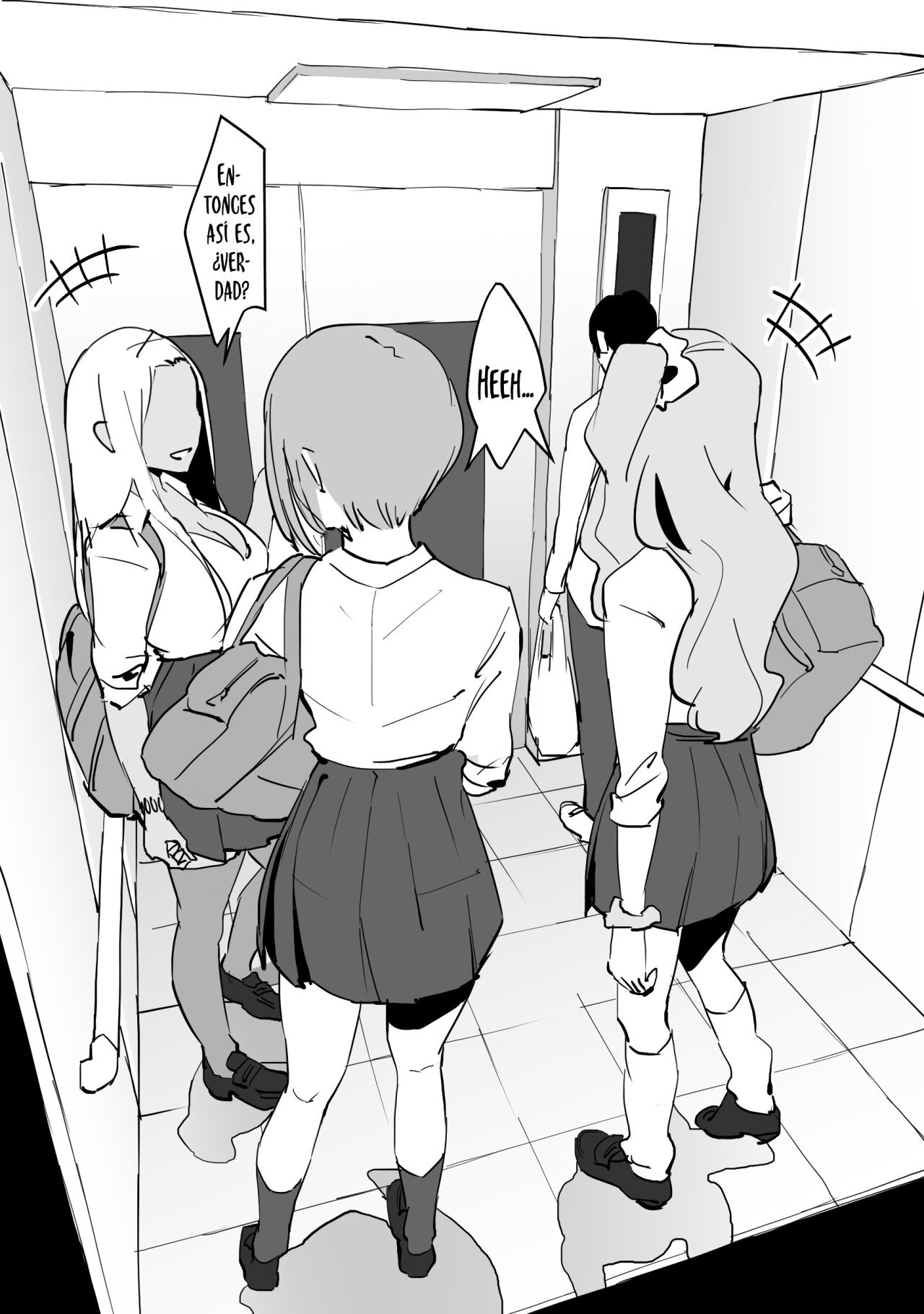 Atrapado en un ascensor con un grupo de gals (Gal to Elevator ni Tojikomerareta) - 3
