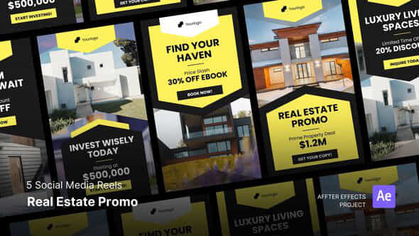 Social Media Reels Real Estate Promo After Effects Template - VideoHive 49815624