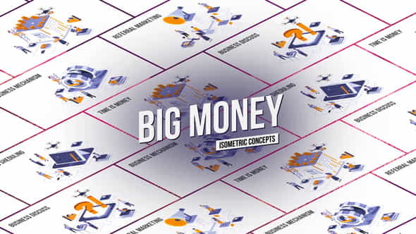 Big Money - Isometric Concept - VideoHive 27458539