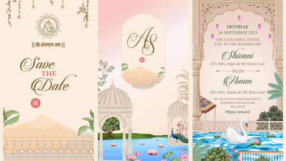 Indian Wedding Invitations - VideoHive 57696146