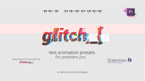 Project-x Glitch 30 Text Presets - VideoHive 23222524