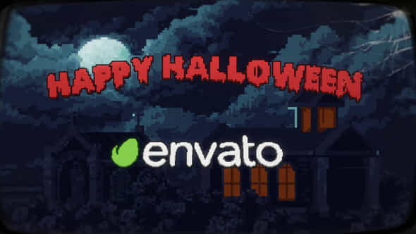 8-bit Halloween Wishes - VideoHive 34164576