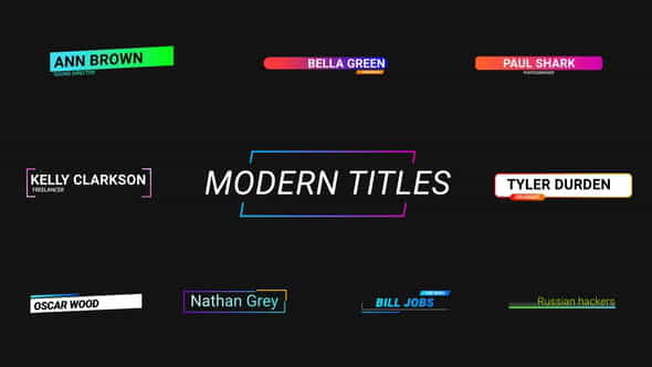 Modern Titles After Effects - VideoHive 30024393