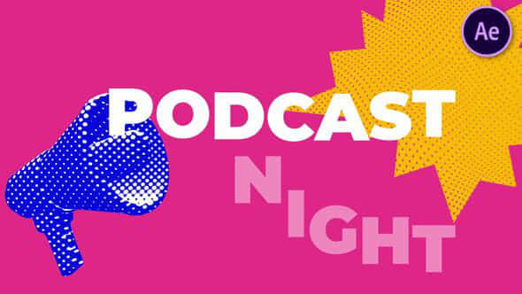Halftone Intro For Podcast Show - VideoHive 53430847