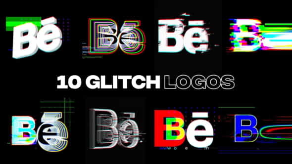 Glitch Logos | 10 in - VideoHive 36163275