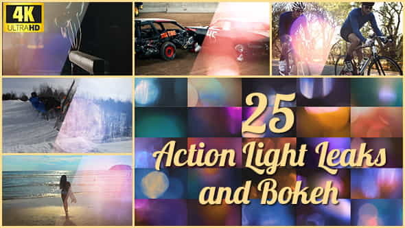 25 4K Action Light Leaks - VideoHive 21357857